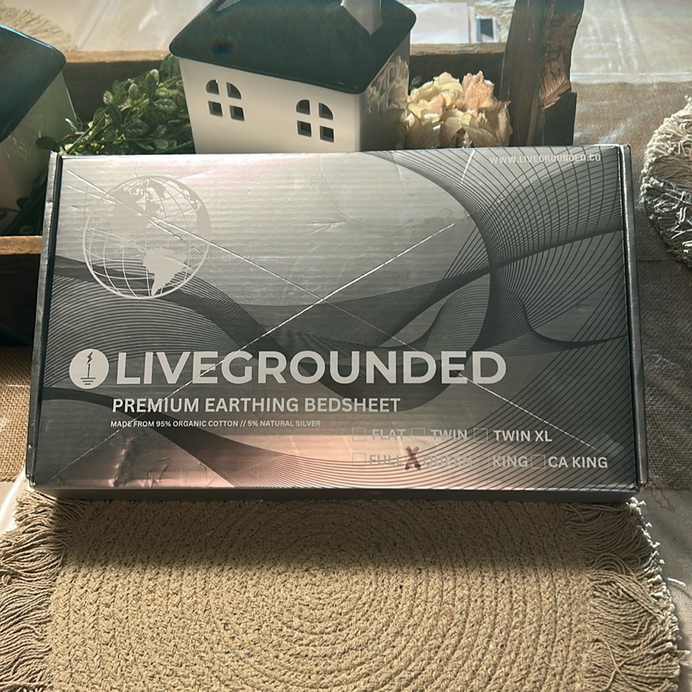 LiveGrounded Earthing Queen Sz. Fitted Sheet.  New In Box